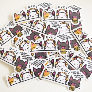 NOM NOM NOMM Cats Vinyl Sticker
